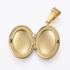 Ionenplattierung (IP) 304 Edelstahl Medaillon Anhänger&nbsp;X-STAS-H389-28G