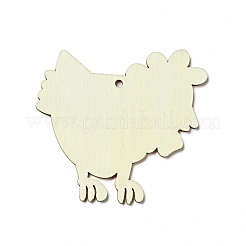 Gros ornements de pâques en bois naturel inachevé&nbsp;WOOD-G010-01C