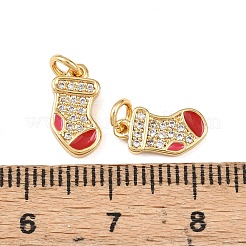 Breloques de Noël en laiton&nbsp;KK-L255-19G-04