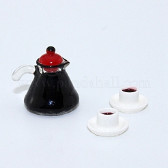 Mini-Kaffeekannen- und Tassensets aus Kunstharz&nbsp;BOTT-PW0002-118