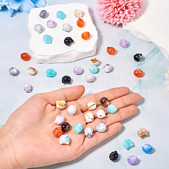 80 pz 4 colori perline acriliche bicolore&nbsp;TACR-TA0001-50B