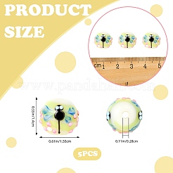 5pcs perles de chalumeau faites à la main&nbsp;LAMP-SZ0001-50C