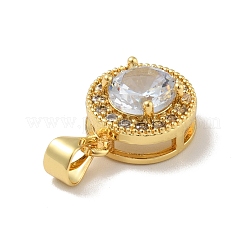 Pendentifs avec zircon cubiques à micro-pavés en laiton&nbsp;X-KK-B059-30G