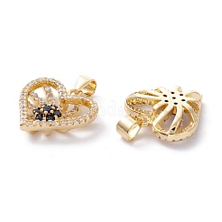 Pendentifs avec zircon cubiques à micro-pavés en laiton&nbsp;ZIRC-A019-04G