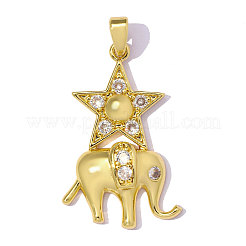 Pendentifs en laiton zircon cubique transparent&nbsp;CU-OY001-51G