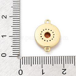 Ciondoli in ottone micro pavé con zirconi cubici trasparenti e conchiglia&nbsp;KK-M303-03G-03