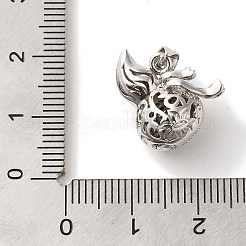 Pendentifs avec zircon cubiques à micro-pavés en laiton&nbsp;KK-C072-32P