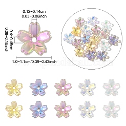 50 capuchon de perle en verre électrolytique transparent&nbsp;EGLA-YW0007-17A