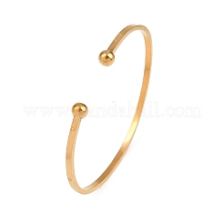 Brazaletes planos abiertos de acero inoxidable 304 para mujer&nbsp;SA-CBA45D5-26G