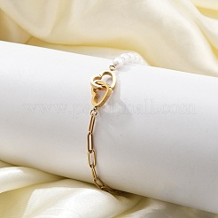 Ionenplattierung (IP) 304 Edelstahl-Gliederarmbänder&nbsp;BJEW-P345-06G