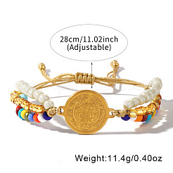 Böhmische Armbänder aus geflochtenen Glasperlen&nbsp;WR9292