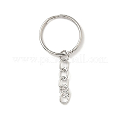 Porte-clés fendus en acier inoxydable 304&nbsp;KEYC-JKC01372-01