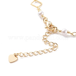 Collane con catena a maglia rombo in ottone&nbsp;NJEW-JN03448