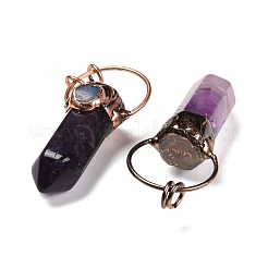 Natürliche Amethyst große spitze Anhänger&nbsp;G-M383-21D
