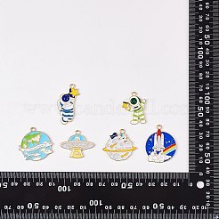 32pcs 8 pendentifs en émail en alliage de style&nbsp;ENAM-SZ0002-96