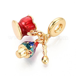 Pendentifs avec zircon cubiques à micro-pavés en laiton&nbsp;X1-KK-N271-03G