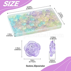180pcs 6 Farben transparente Acrylperlen&nbsp;OACR-FS0001-91