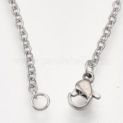 Colliers pendentifs en acier inoxydable 201 anti-ternissement&nbsp;LS-NJEW-T009-JN035-1-40