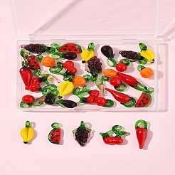 36pcs 9 Arten handgemachte Bunte Malerei-Anhänger&nbsp;LAMP-FS0001-41