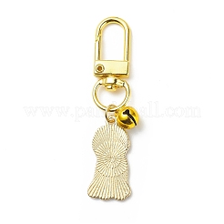 Emaille Hund Messing Glocke Anhänger Dekorationen&nbsp;HJEW-JM00810