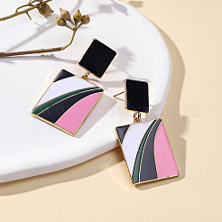 Pendientes colgantes de esmalte de aleación rectangular&nbsp;FS-WG25040-01