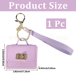 Porte-clés portables en cuir PU&nbsp;FIND-CL0002-42B