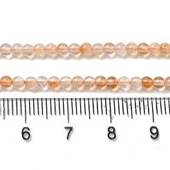 Stränge aus erhitzten natürlichen Citrinperlen&nbsp;G-B090-A25-03