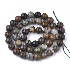 Natur Serpentin Perlen Stränge&nbsp;G-S333-8mm-015