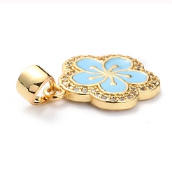 Colgante micropavé cubic zirconia de latón&nbsp;ZIRC-H120-02B-G