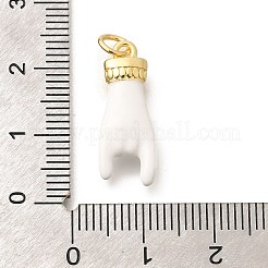 Pendenti smaltati in ottone placcato a cremagliera&nbsp;KK-L225-028G-01