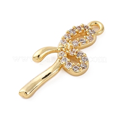 Pendentifs en laiton zircon cubique transparent&nbsp;KK-V016-17G