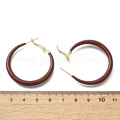 Latón pendientes de aro anillo&nbsp;EJEW-A121-12B-G