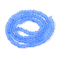 Perles de verre dépoli transparent&nbsp;GLAA-N016-4mm-05