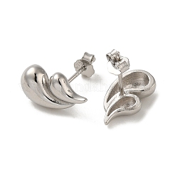 Anlaufschutz 925 Sterling Silber Ohrstecker für Damen&nbsp;EJEW-E307-12P