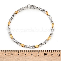 Bracelets à maillons en acier inoxydable 201 pour hommes et femmes&nbsp;BJEW-B143-03GP