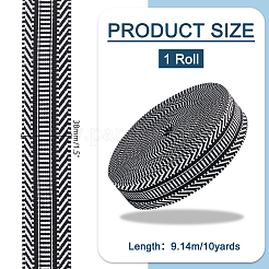 10 Yards gestreiftes Polyester-Jacquardband&nbsp;OCOR-PH0004-10