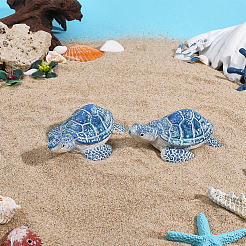 2 Stück Schildkröten-Ausstellungsdekoration aus Kunstharz&nbsp;AJEW-WH0752-311