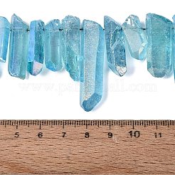 Puntas de cristal de cuarzo natural galvanizadas y pintadas con aerosol&nbsp;G-Q610-02D