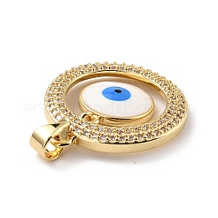 Pendentifs en zircone cubique micro-pavés en laiton écologiques&nbsp;KK-D066-21G-RS