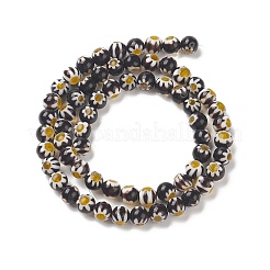 Facettierte Millefiori Glas runde Perlen Stränge&nbsp;LK-P005-11