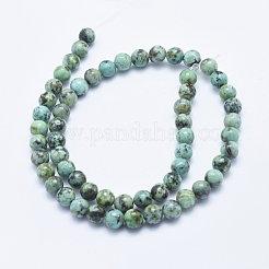 Natürliche afrikanische türkis (jasper) perlen stränge&nbsp;G-E444-47-6mm