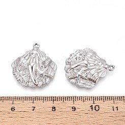 Muschelförmige Anhänger aus 304 Edelstahl&nbsp;STAS-T067-28P