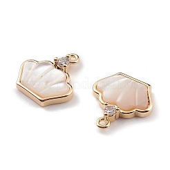 Natürliche Süßwasser-Muschel-Kronen-Charms&nbsp;BSHE-E028-08KCG