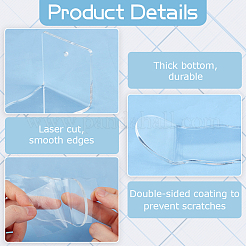 Estante de almacenamiento de esquina de pared de acrílico transparente&nbsp;AJEW-WH0534-37B