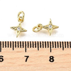 Ciondoli in ottone zirconi chiari micro pavé&nbsp;KK-V011-42G