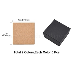 12 Stück 2 Farben Karton Papier Schmuck Set Boxen&nbsp;CBOX-FS0001-01