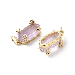 Facettierte natürliche Amethystanhänger&nbsp;KK-Z137-14G-03