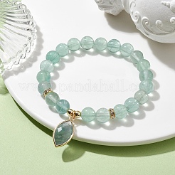 Natürliche Fluorit Stretch-Armbänder&nbsp;BJEW-JB10092-01