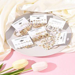 6Sets 6 Stile Legierung & Strass Ohrring-Sets für Frauen&nbsp;EJEW-FS0001-26