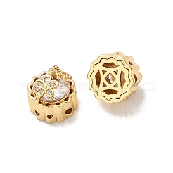 Mehrsträngige Glieder aus Messing mit klarem Zirkonia-Pavé&nbsp;KK-Z131-07G
